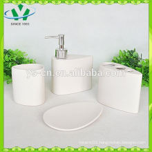 Dehua factory wholesale light pink ceramic bathroom sets